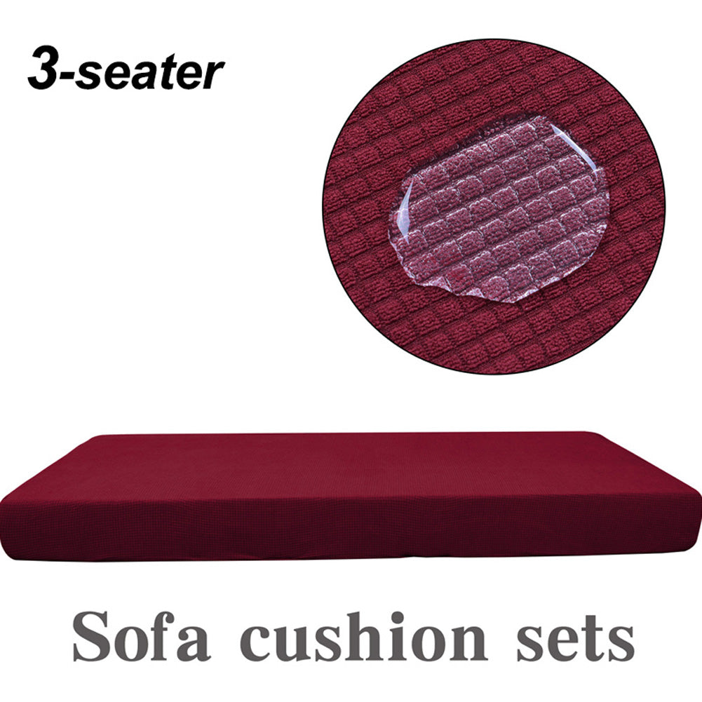 Sectional Sofa Seat Cover Waterproof Fleece ELOISE Wine Red-C