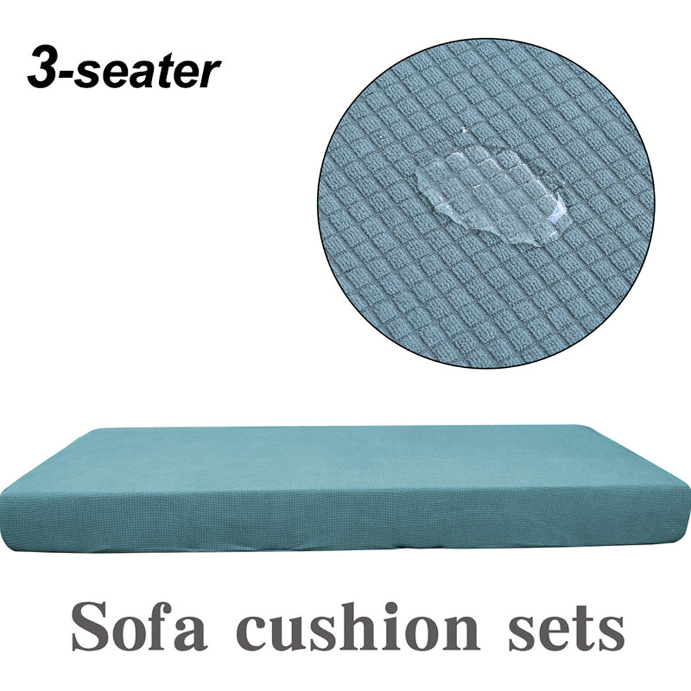 Sectional Sofa Seat Cover Waterproof Fleece ELOISE Green-C