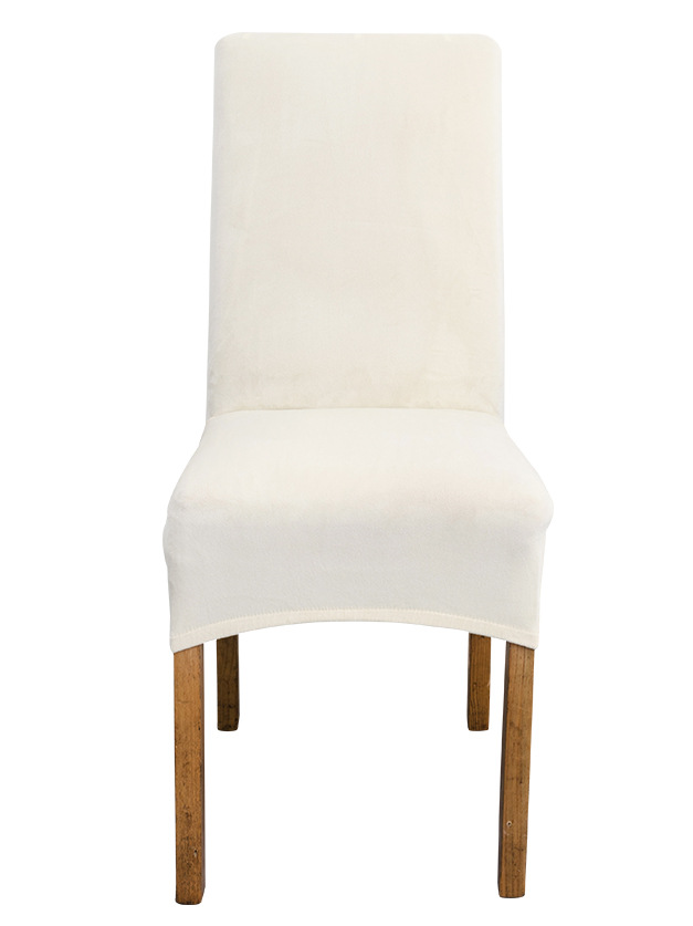 Dining Chair Covers Stretch Flannel SÉLUNE Off white-38x39x60x90