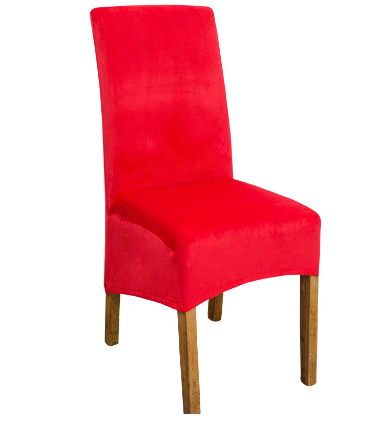 Dining Chair Covers Stretch Flannel SÉLUNE Scarlet-38x39x60x90