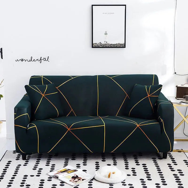 Loveseat Cover Stretch Pet-Friendly LUMIÈRE Ambilight-Three persons 190 230cm-With 2pillowcases