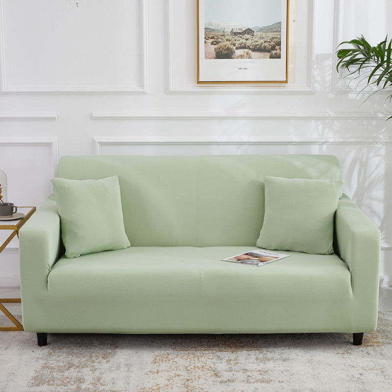 Stretch Sofa Covers Thick Knit VIVETTE Four persons 235 300cm-Lemon Green