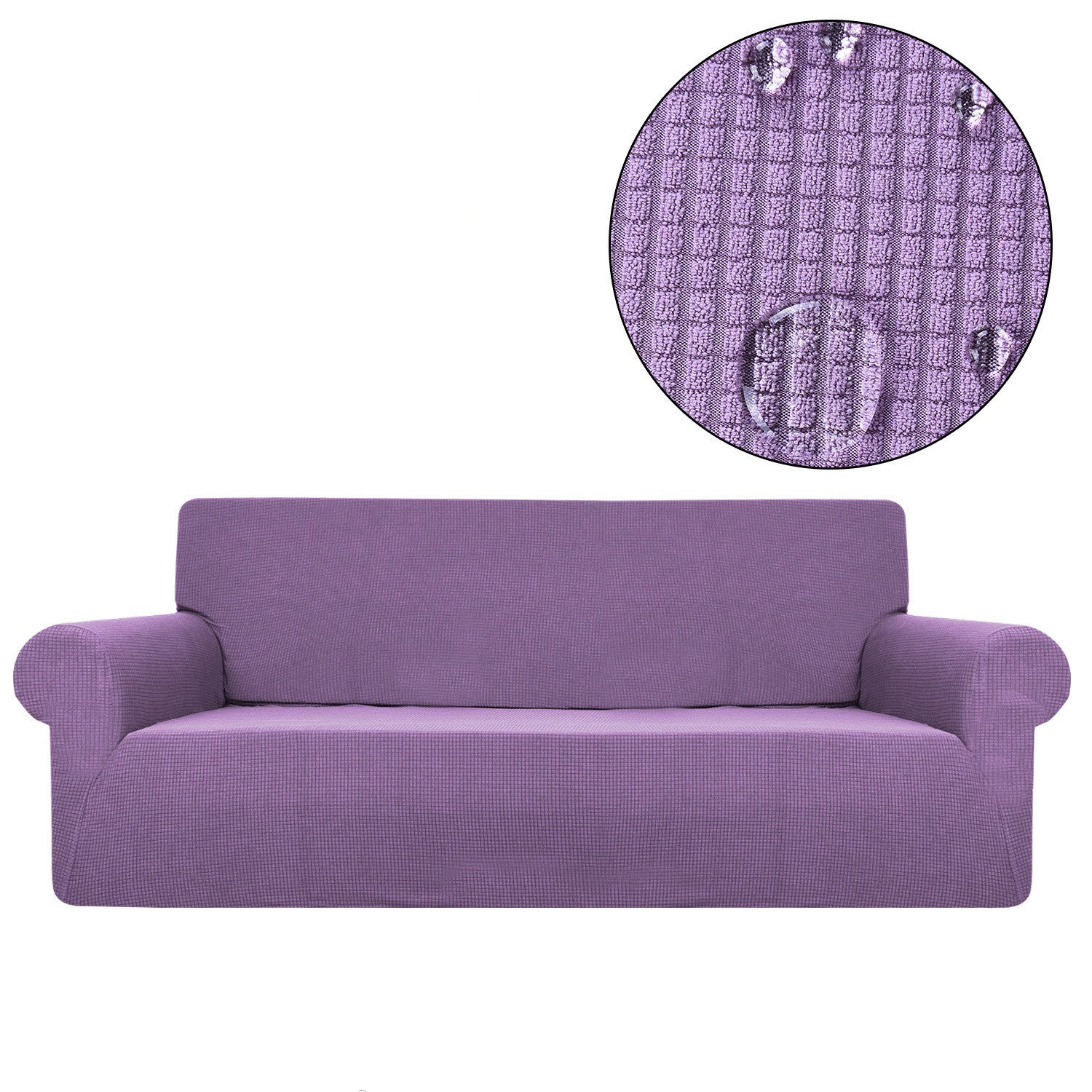 Loveseat Covers Waterproof Polyester LUMIERE Purple-1seat