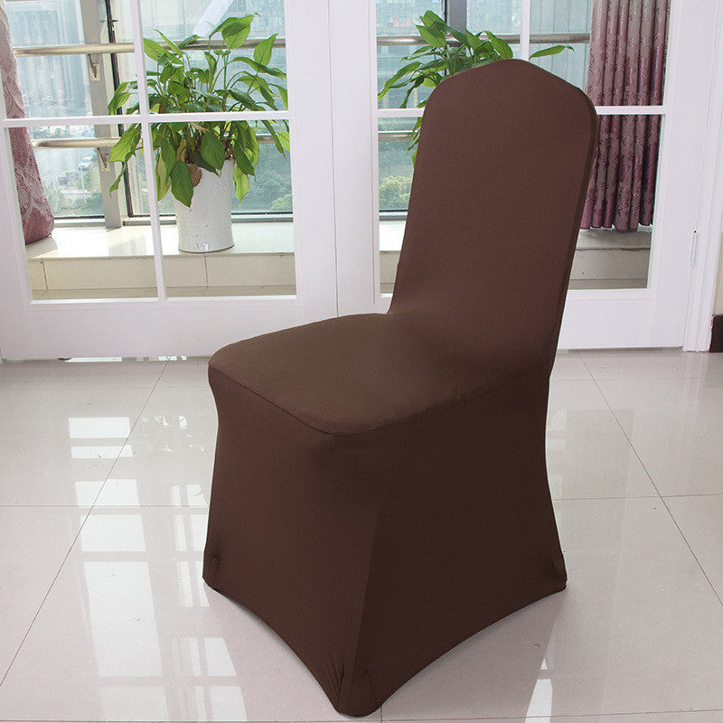 Conference Room Chair Cover Stretch Lycra ELUNIA Brown-10PCS