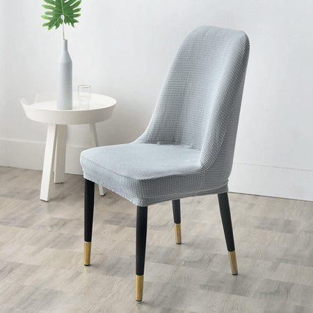 Conference Chair Cover Stretchable Polyester ELODIE Silver grey