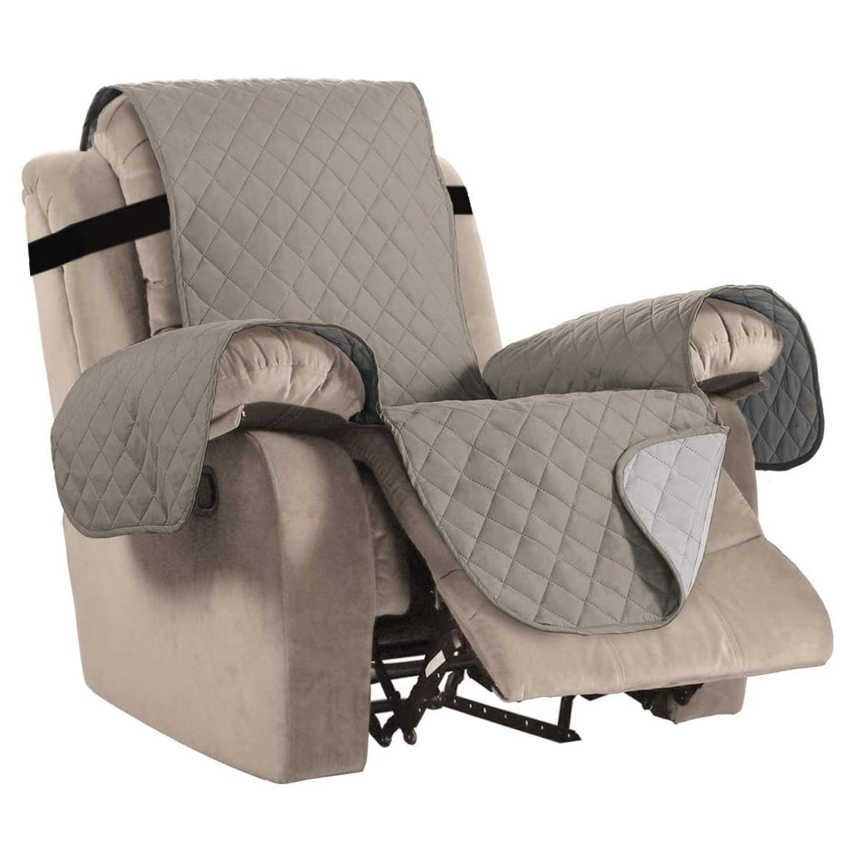 Recliner Chair Cover Non-Slip Chloé Khaki-small