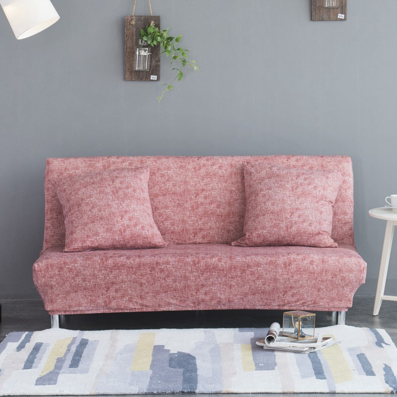Armrest And Cushion Covers Linen Stretchable ELANIE Red brown-195 to 225cm