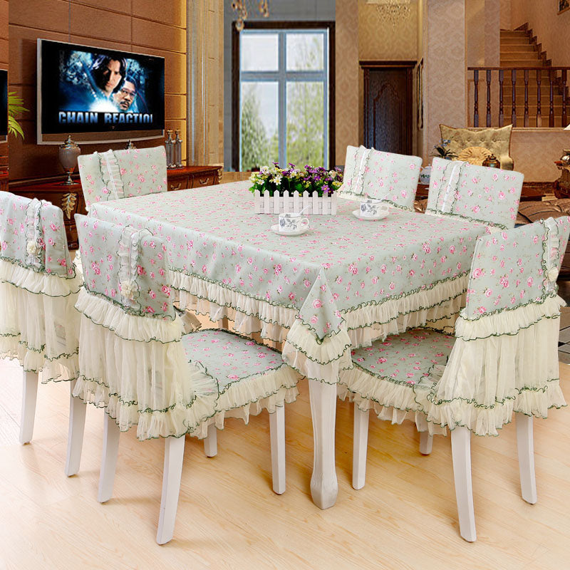 Table Cloth Lace Floral Colette Green-D