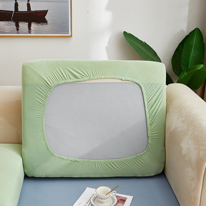 Sectional Sofa Seat Cover Stretchable ELOISE Lemon Green-Plus sized Single