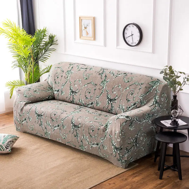 Loveseat Covers Stretch Fit Fleuris Vine blossoms-Three