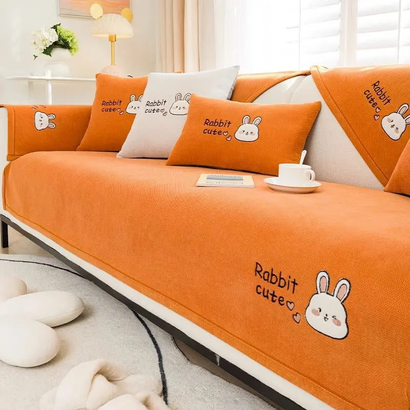 Pet Protection Cover Cotton-Linen Nimalie Bright Orange-110X160