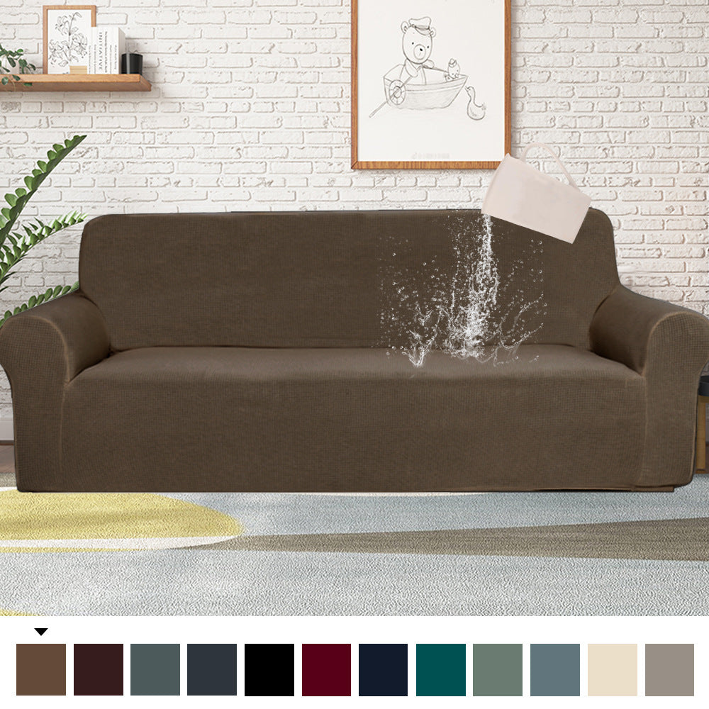 Loveseat Covers Waterproof Polyester LUMIERE Brown-3seater