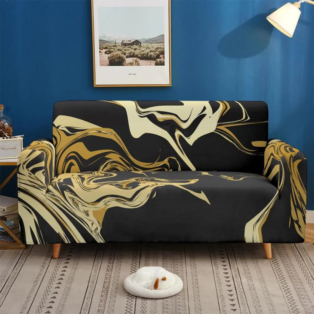 Loveseat Cover Stretch Non-Slip Fleuris H-190x230cm