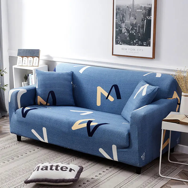 Loveseat Cover Stretch-Fit Cozy CÂLINA Navy Blue-235x300cm