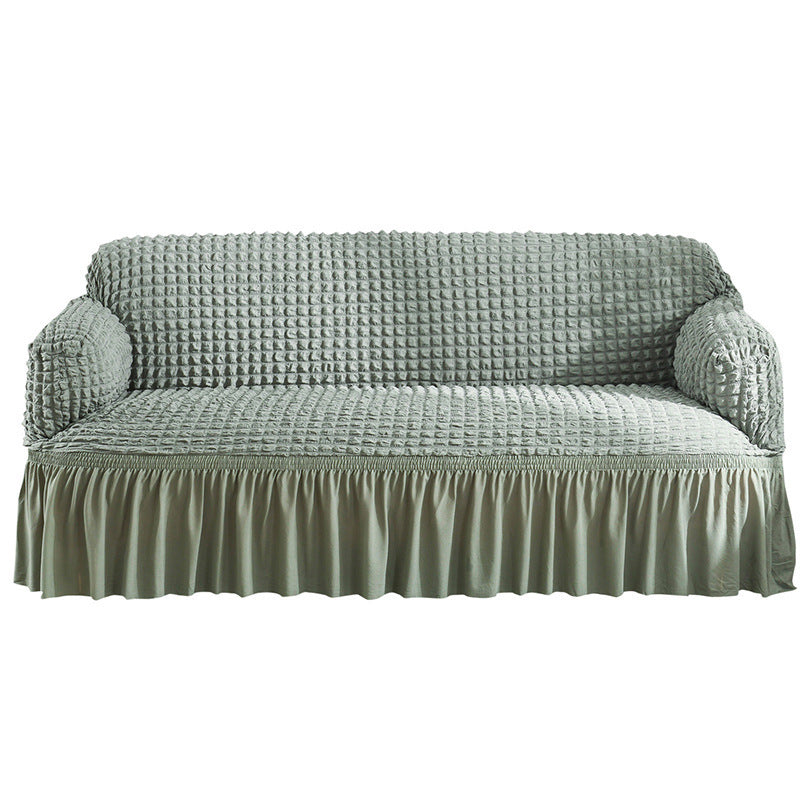 Loveseat Cover Seersucker Pet-Friendly CELINEA Green-S