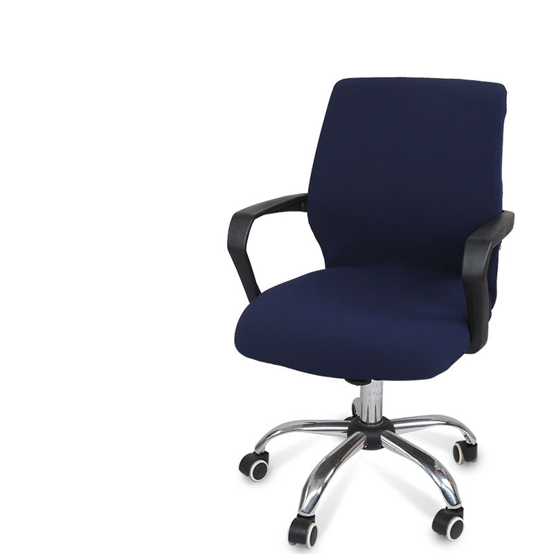 Executive Office Chair Cover Stretchable Embossed MIRELLE Navy-L