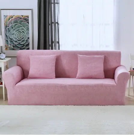 Loveseat Cover Stretchable Polyester LUMIEREA Pink-145 185cm
