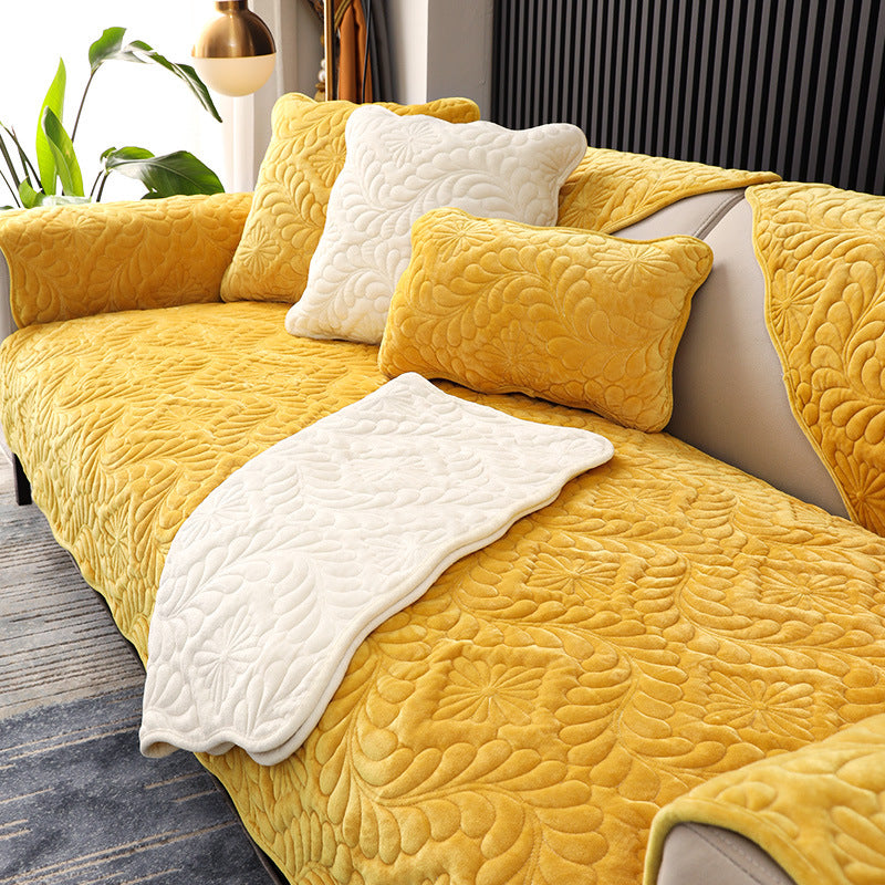 Pet Protection Cover Plush Cozy Pet-Friendly LUMÉRA Phoenix Tail Turmeric-90x90CM