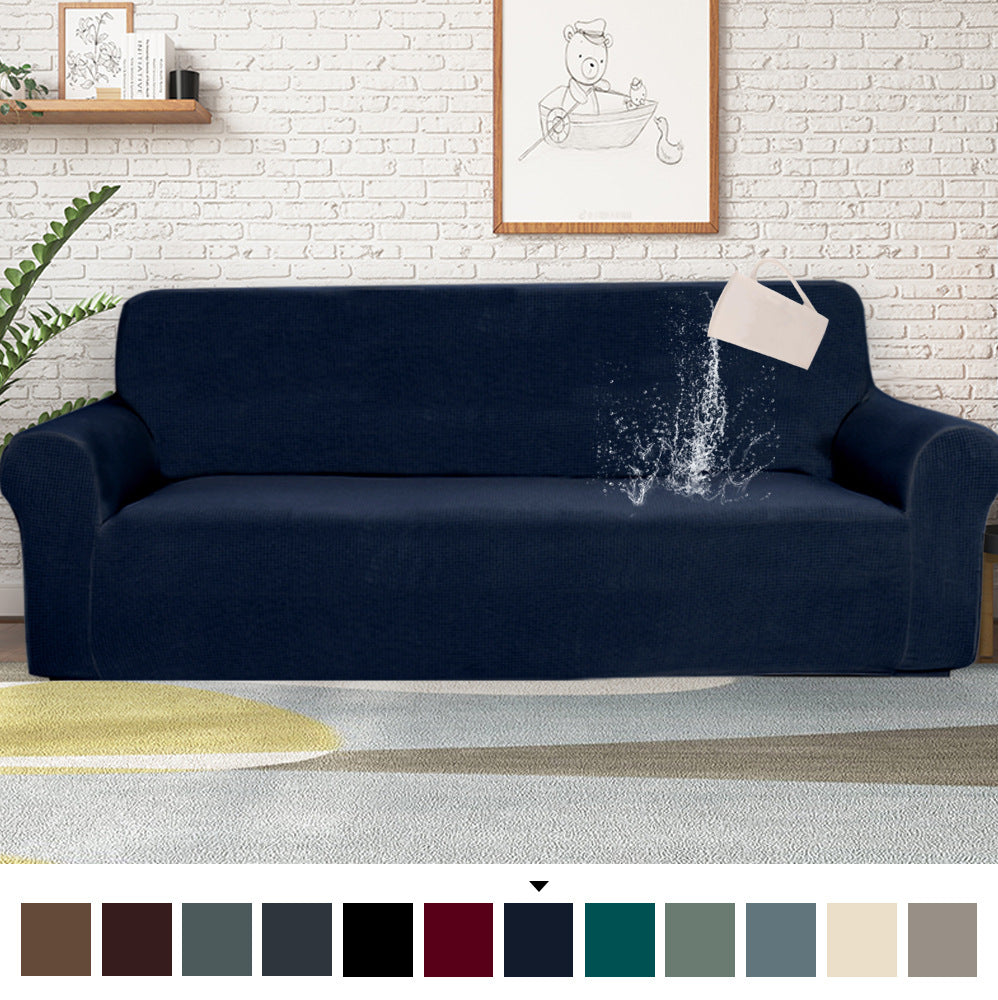 Loveseat Covers Waterproof Polyester LUMIERE Navy Blue-3seater