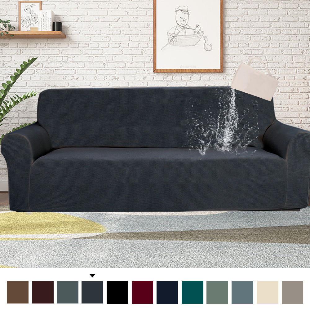 Loveseat Covers Waterproof Polyester LUMIERE Dark Grey-1seat