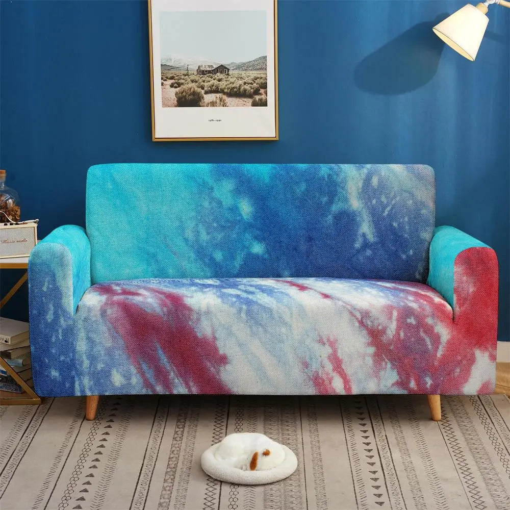 Loveseat Cover Stretch Non-Slip Fleuris E-145x185cm