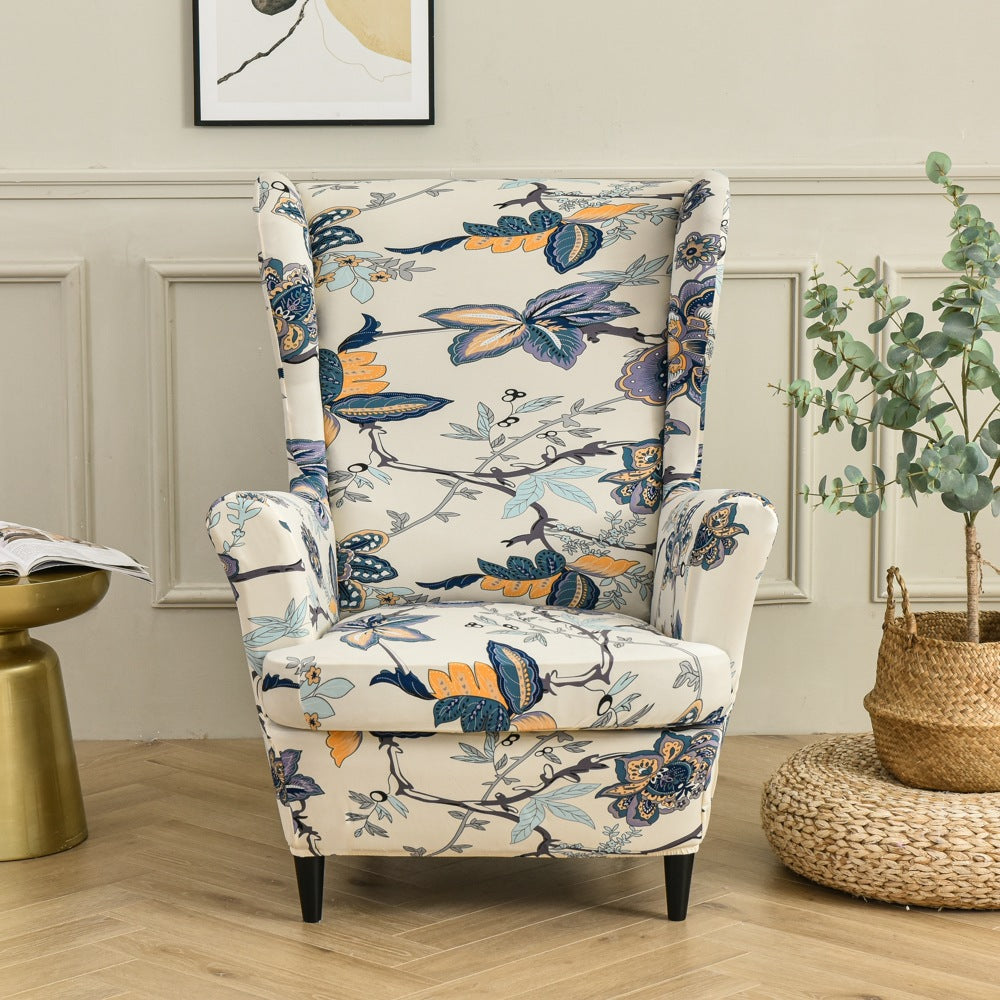 Wingback Slipcover Stretch Pet-Friendly LUCINE Poppy