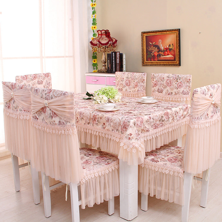 Table Cloth Lace Floral Colette Rose coffee-G