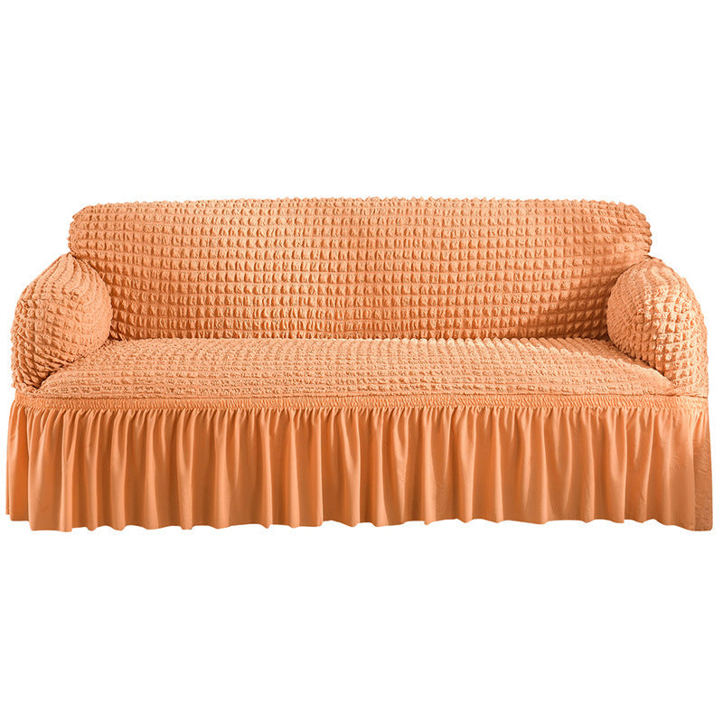 Loveseat Cover Seersucker Pet-Friendly CELINEA Orange-XL