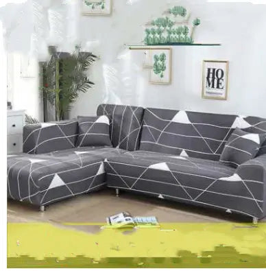 Loveseat Covers Stretch Minimalist LUMIERA Grey space-Single and two pillows