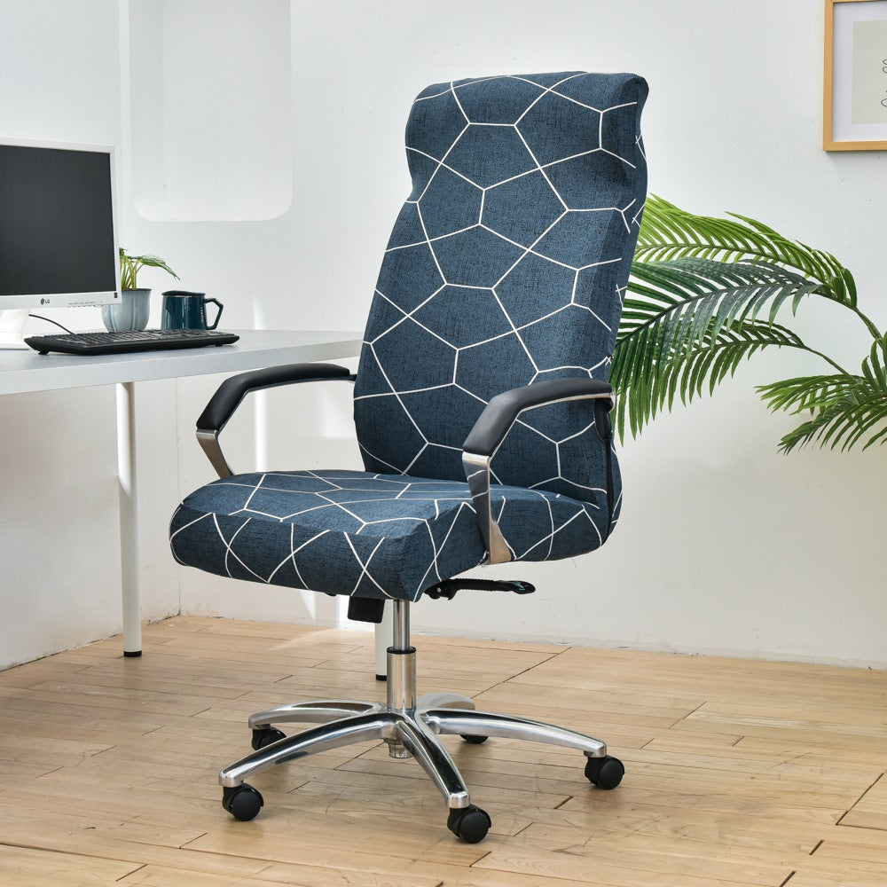 Executive Office Chair Covers Stretchable Zippéea Football Grid-M