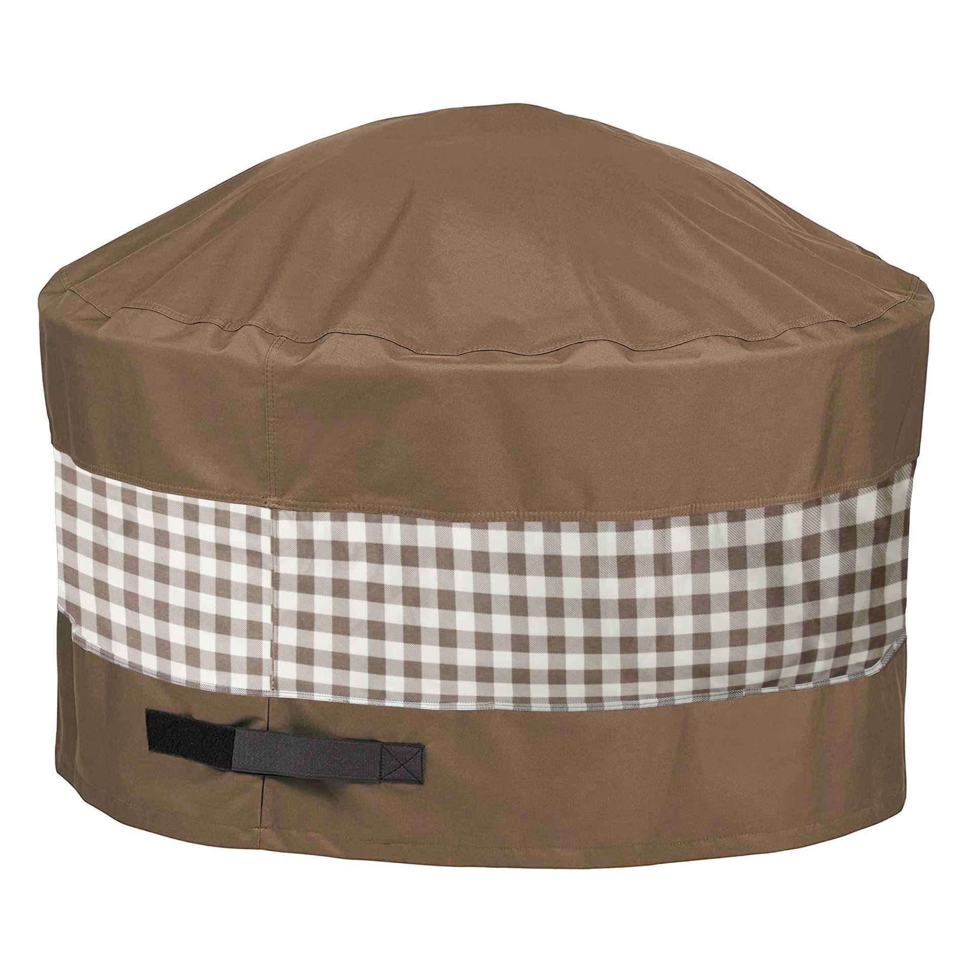 Grill Cover Waterproof Oxford NOIRELLE Coffee Plaid-50Dx24H Inch