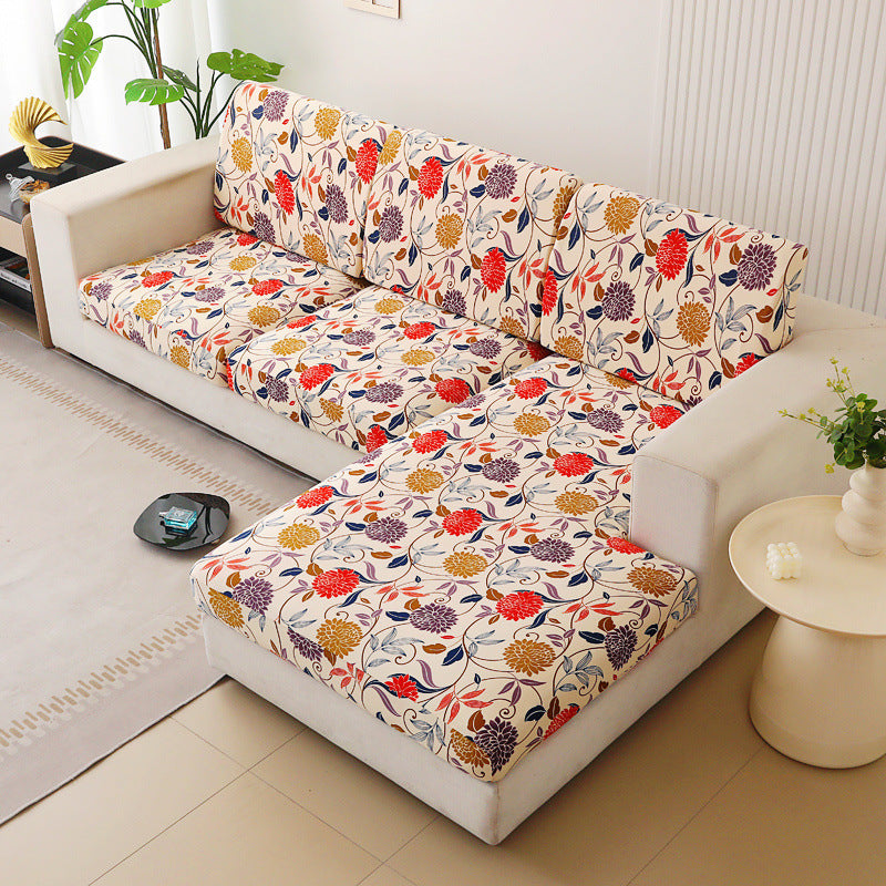 Sofa Seat Cover Stretch Fit LUCILE HANAFUJI-Three