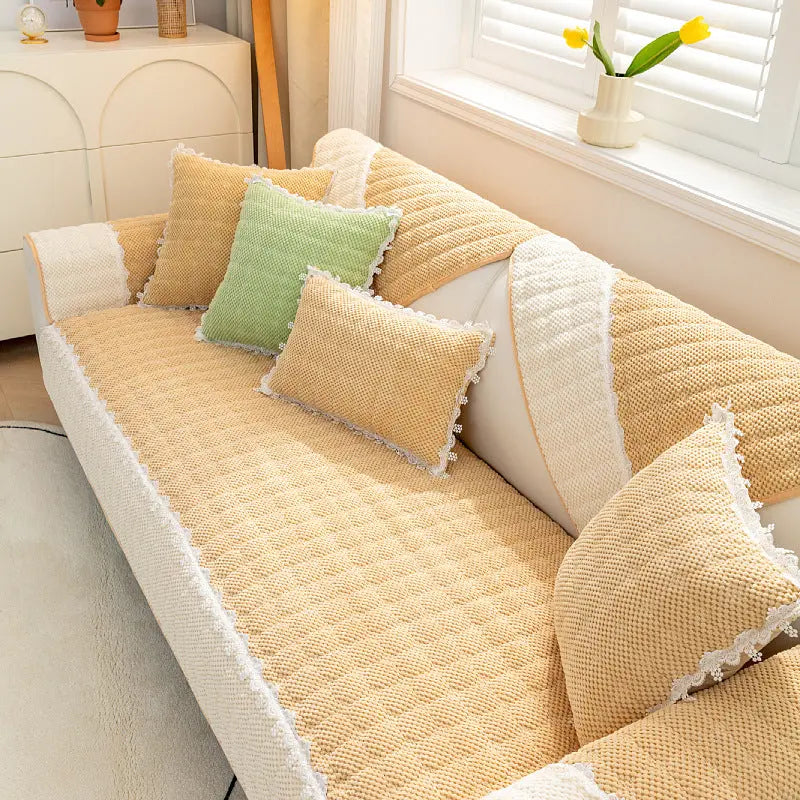 Pet Protection Cover Corduroy Cozy LUMIÈRE Yellow-90x160cm
