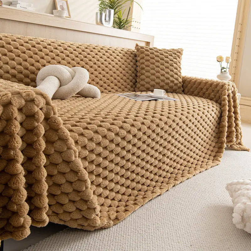 Pet Throw Plush Non-Slip LUMIÈRE TM Warm Core Coffee Color-180x380cm