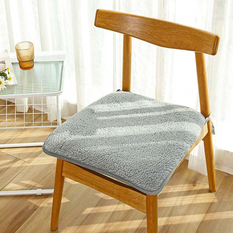 Chair Seat Cushion Covers Plush Cozy LAMIELLE Gray-50 × 50