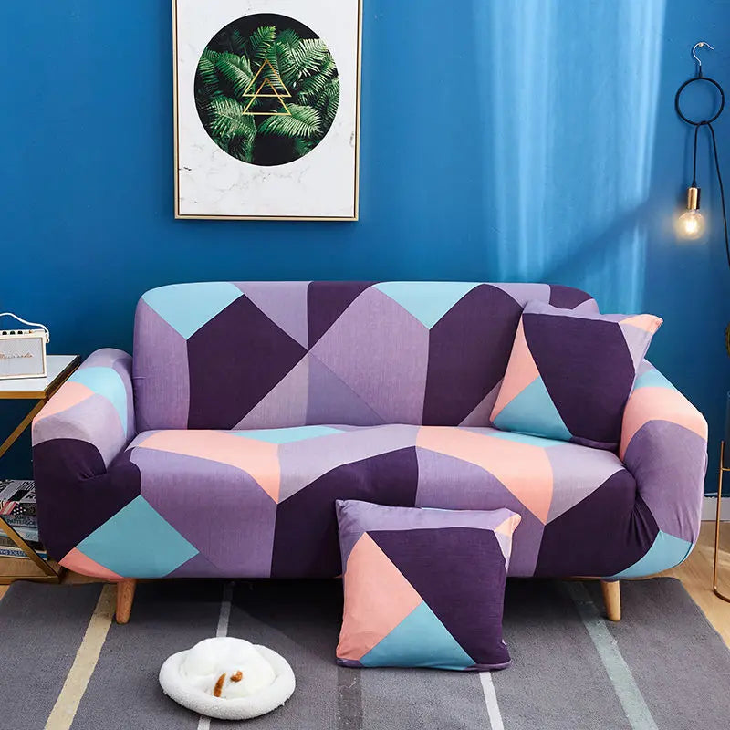 Loveseat Cover Stretch-Fit Cozy CÂLINA Rubiks cube-190x230cm