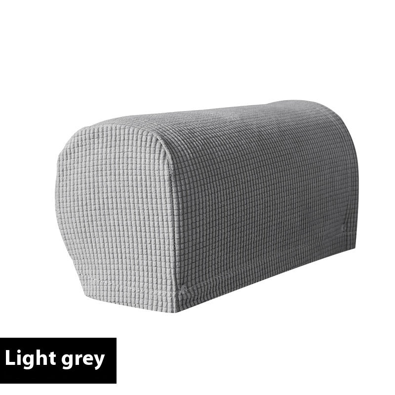 Sofa Armrest Cover Stretchable Polyester LUMINA Light Gray-Extra Large