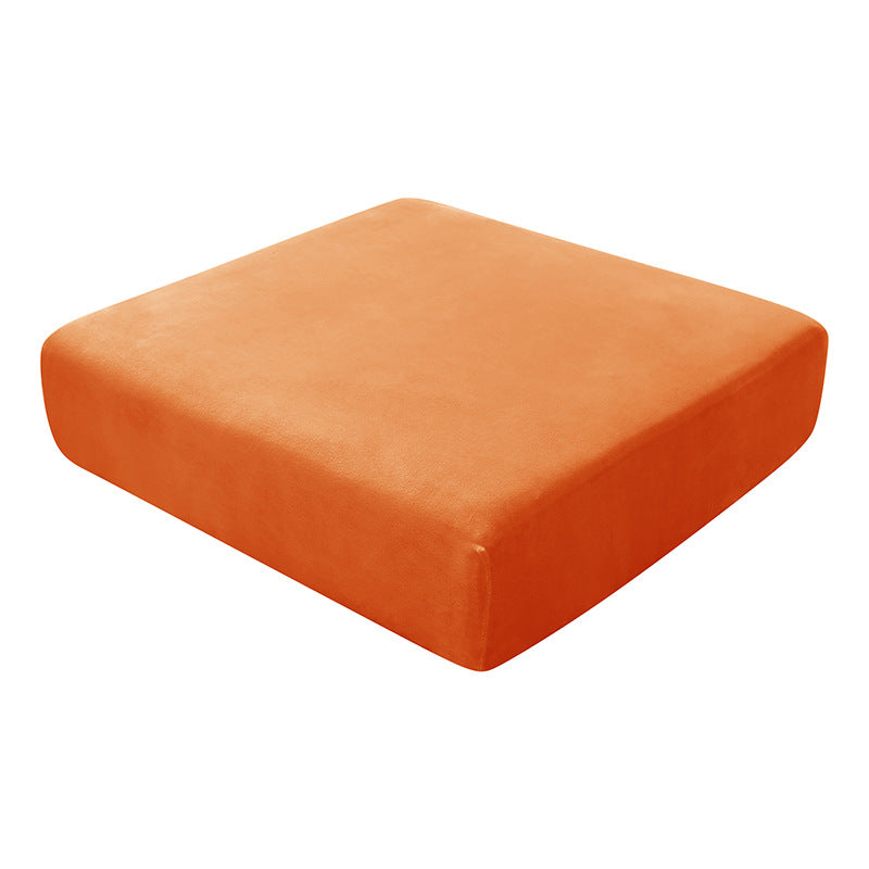 Sofa Seat Cover Velvet Stretchable Aveline 19 Orange-Double