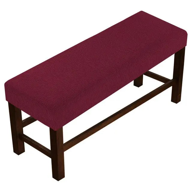 Bench Slipcover Velvet Dustproof Céleste Wine Red-150x50x20cm