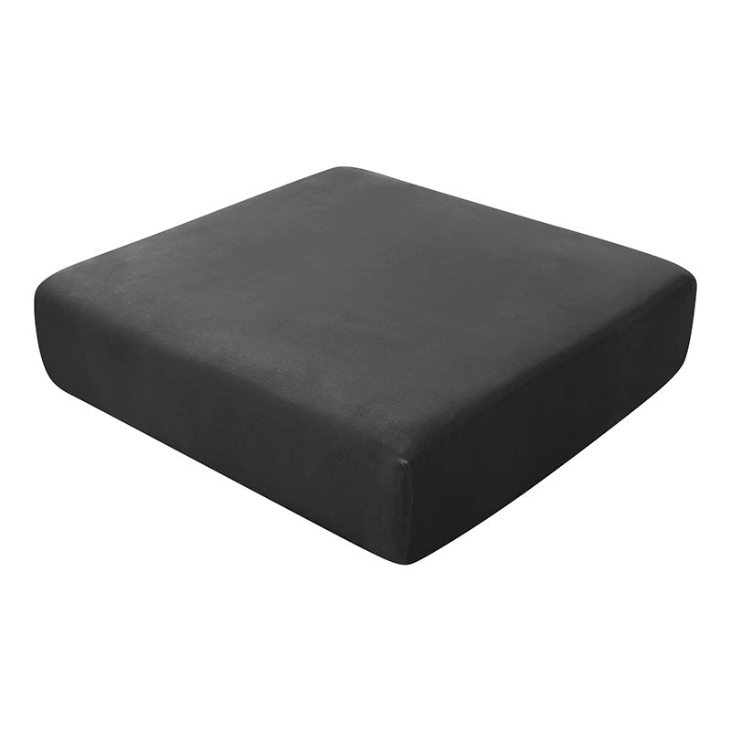 Sofa Seat Cover Velvet Stretchable Aveline 5 Black-Single