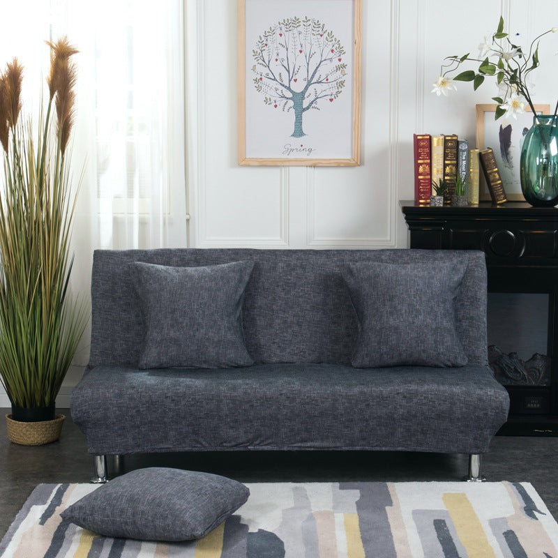 Armrest And Cushion Covers Linen Stretchable ELANIE Dark Grey-160 to 190cm