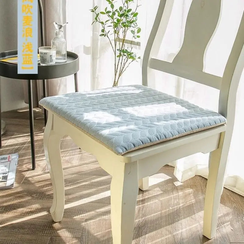 Chair Seat Cushion Cover Cotton Cozy Ecoverie Light Blue-35X38cm