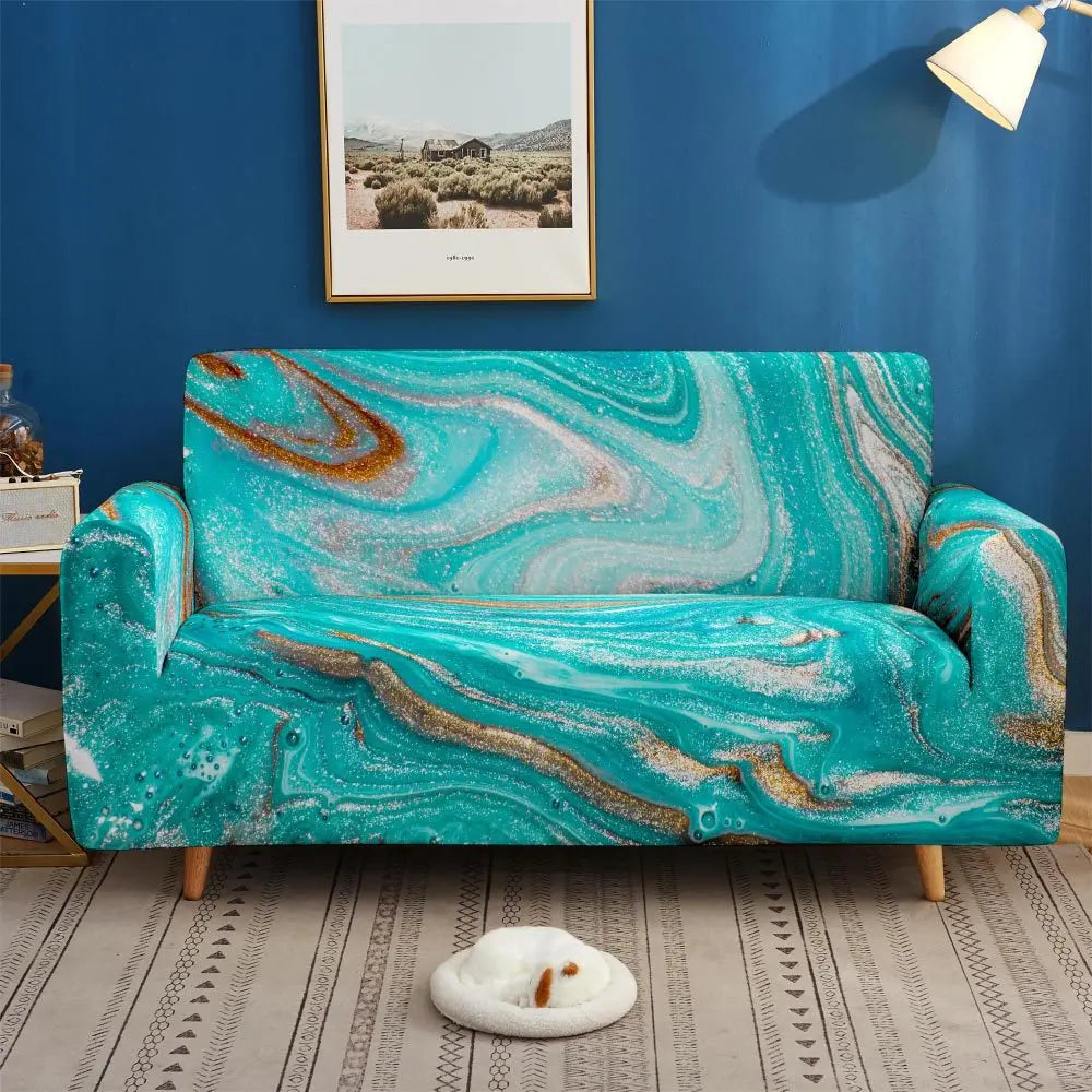 Loveseat Cover Stretch Non-Slip Fleuris C-235x300cm