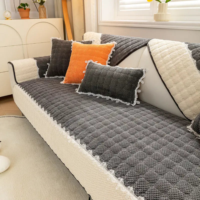 Pet Protection Cover Corduroy Cozy LUMIÈRE Dark gray-110x160cm