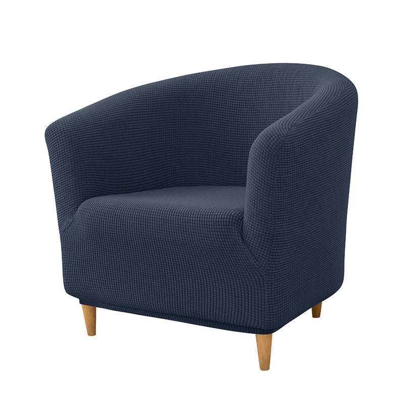 Accent Chair Cover Stretchable Polyester ELODIE 16 Navy Blue-30x24x6cm
