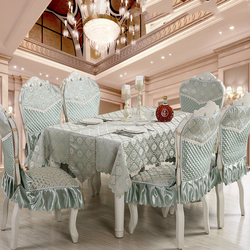 Table Cloth Floral European LUCETTE 1Green-180cm round table cloth