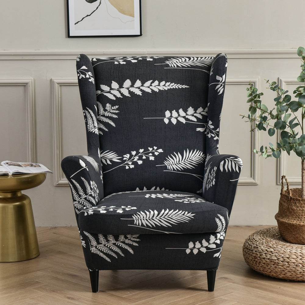 Wingback Slipcover Stretch Polyester NICOLETTE Night Shadow