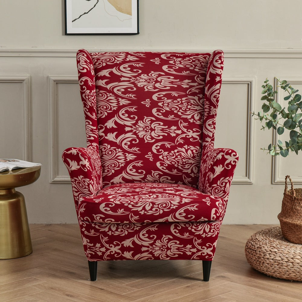 Wingback Slipcover Stretch Polyester NICOLETTE Sherlock
