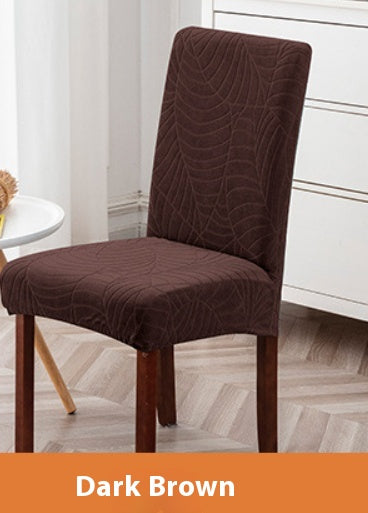Dining Chair Cover Waterproof Jacquard NIVAUX Dark Coffee Color-55 X 45 X 15