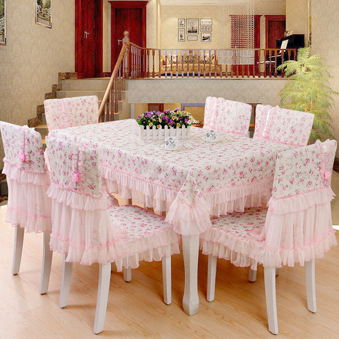 Table Cloth Lace Floral Colette Pink-F